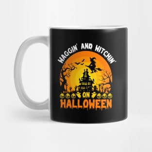 Waggin' & Witchin' Dog on Halloween Mug